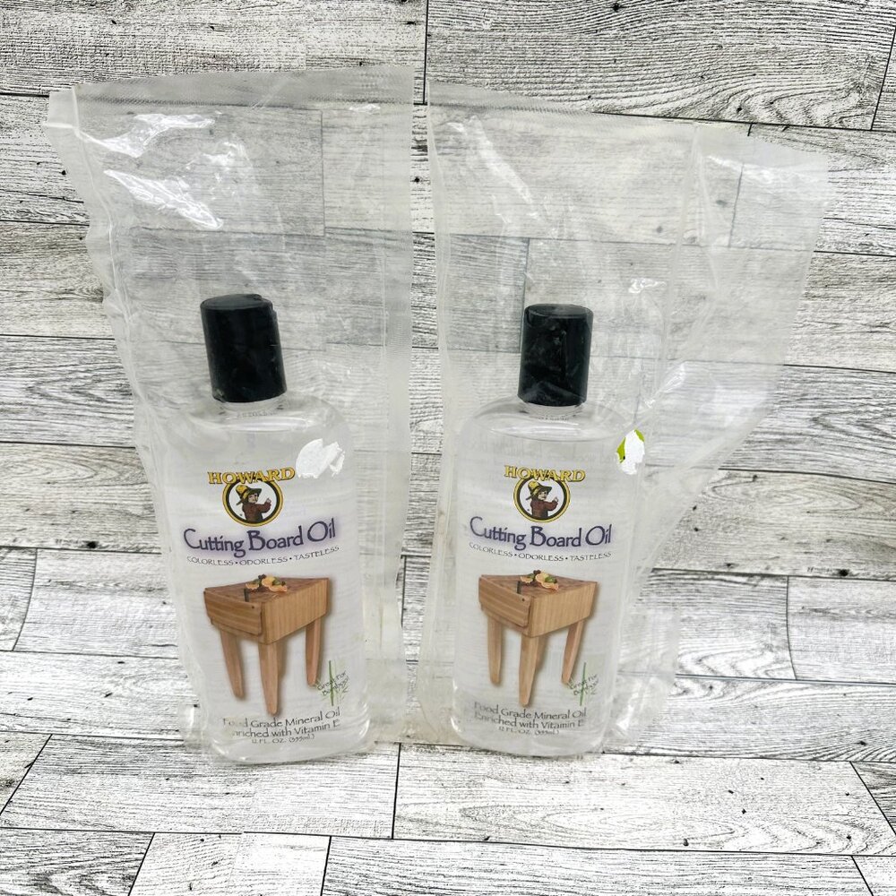 Brand New Sealed Howard Cutting Board Oil 2 Bottles @ 12 FL OZ #BBB012